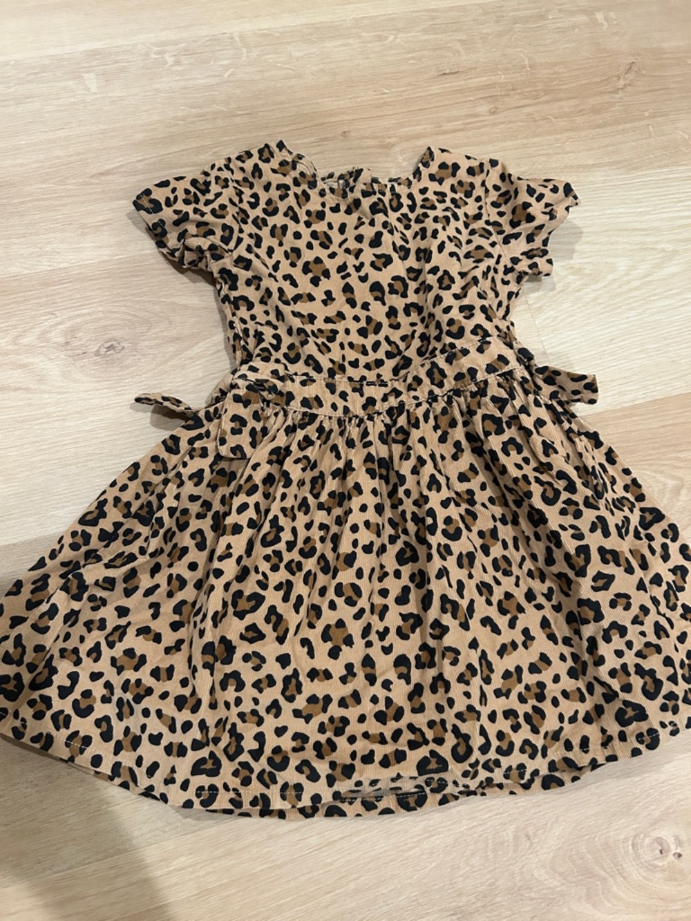 Carter's Leopard Print Tie-Waist Dress - Tan & Black